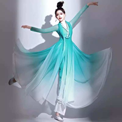 Chinese folk Classical dance costumes hanfu fairy dance dress Female elegant Chinese style repertoire art test Han and Tang dance costumes